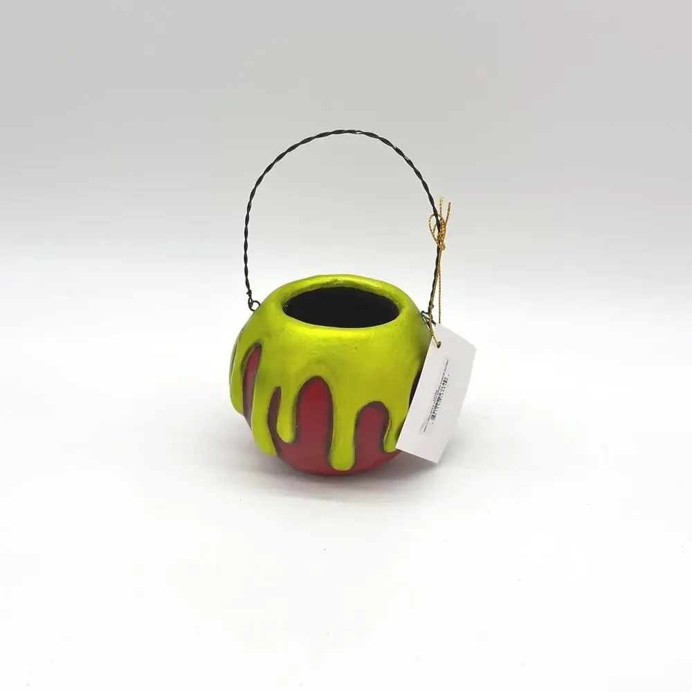 Bethany Lowe Small Red Apple With Green Poison Bucket LeeAnn Kress Halloween NEW